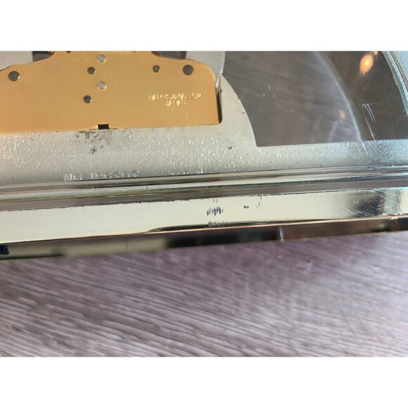 Vintage Verichron Quartz Skeleton Mantel Clock. Tested. Half Moon Gold - Picture 3 of 4